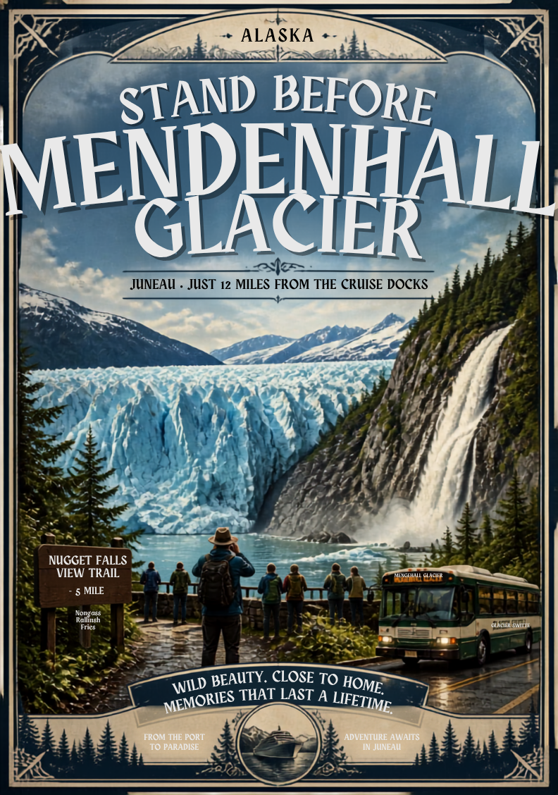 Stand Before Mendenhall Glacier (Juneau)