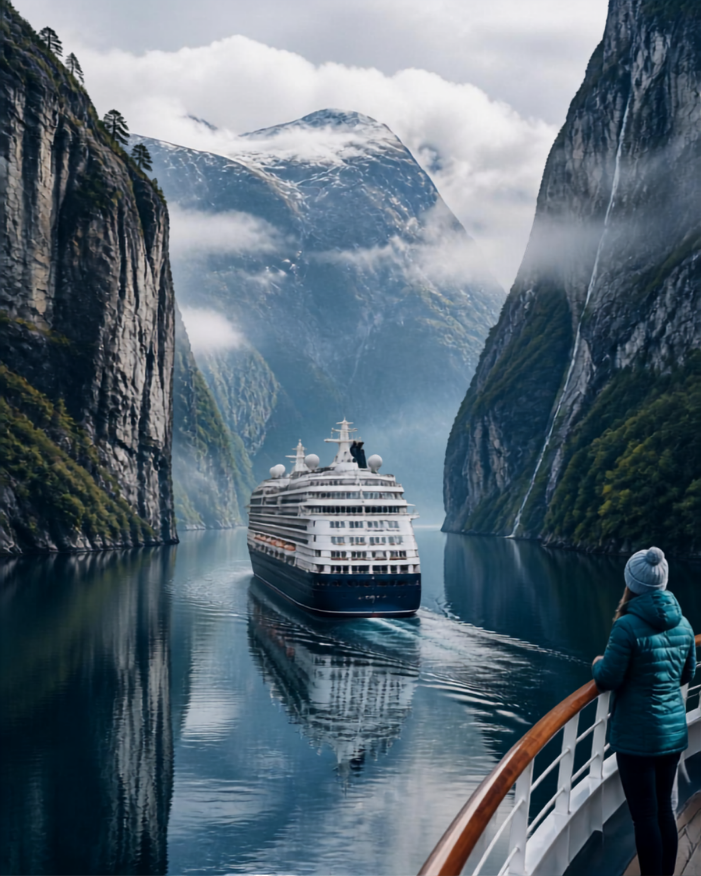 fjord itinerary is spent in scenic cruising mode